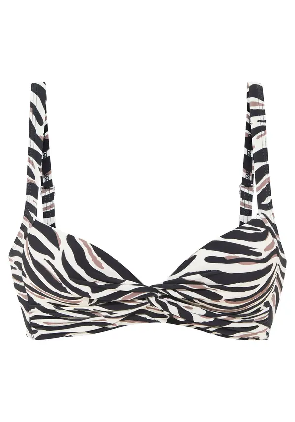 LASCANA LASCANA Bikini gornji dio  boja pijeska / smeđa / crna