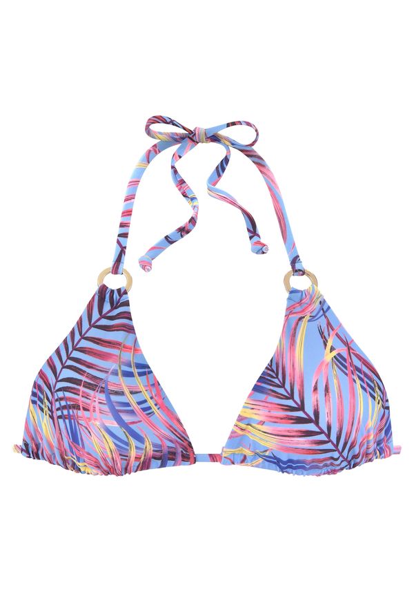 LASCANA LASCANA Bikini gornji dio 'Breese'  nebesko plava / svijetložuta / patlidžan / svijetloroza