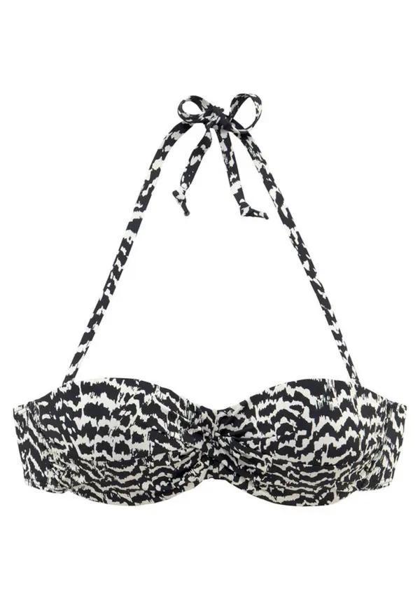 LASCANA LASCANA Bikini gornji dio 'Clara'  bež / crna