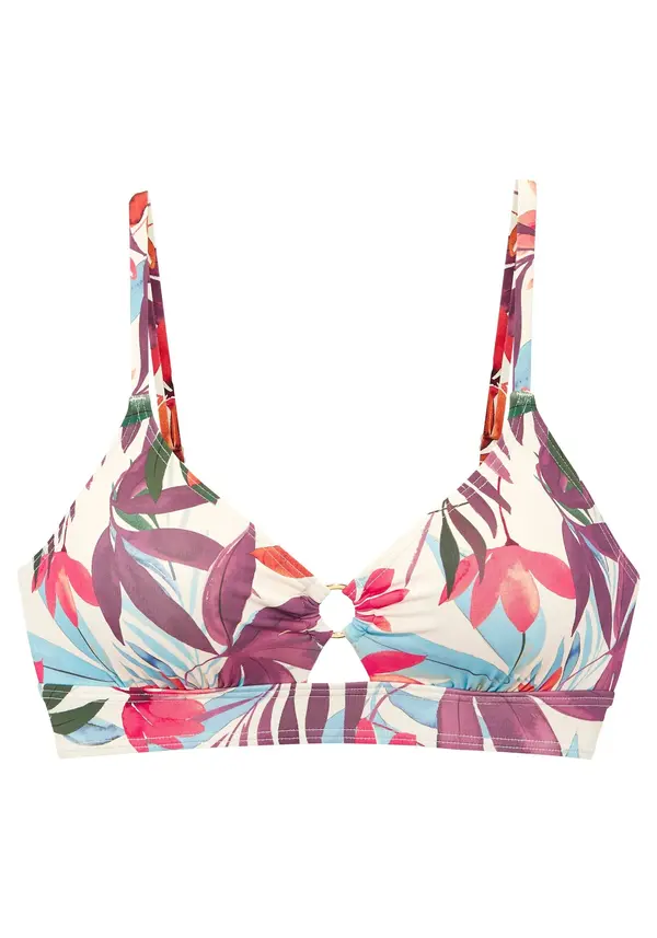 LASCANA LASCANA Bikini gornji dio  ecru/prljavo bijela / zelena / ljubičasta / malina