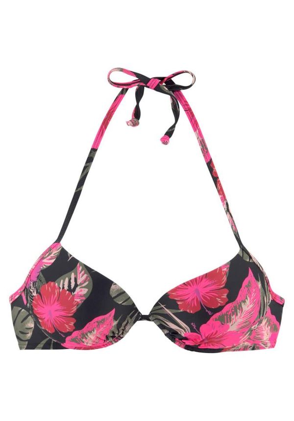 LASCANA LASCANA Bikini gornji dio 'Elsa'  zelena / roza / crvena / crna