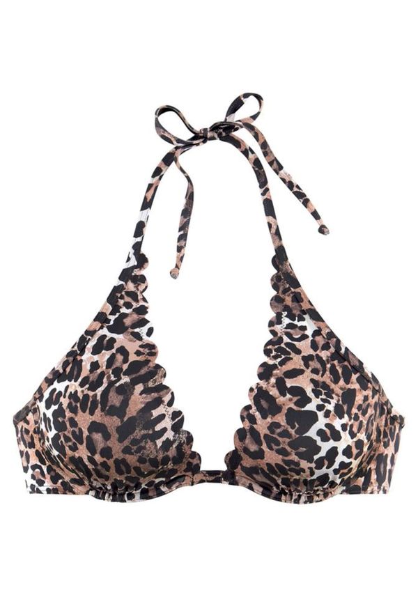 LASCANA LASCANA Bikini gornji dio 'Lexa'  bež / svijetlosmeđa / tamno smeđa
