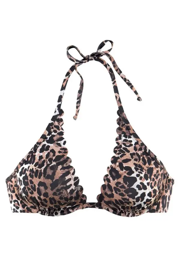 LASCANA LASCANA Bikini gornji dio 'Lexa'  bež / svijetlosmeđa / tamno smeđa