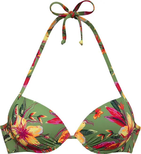 LASCANA LASCANA Bikini gornji dio 'Malia'  žuta / zelena / roza