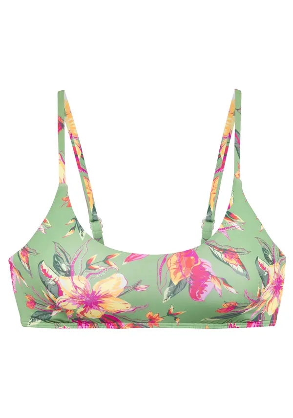 LASCANA LASCANA Bikini gornji dio 'Malia'  žuta / zelena / svijetlozelena / roza
