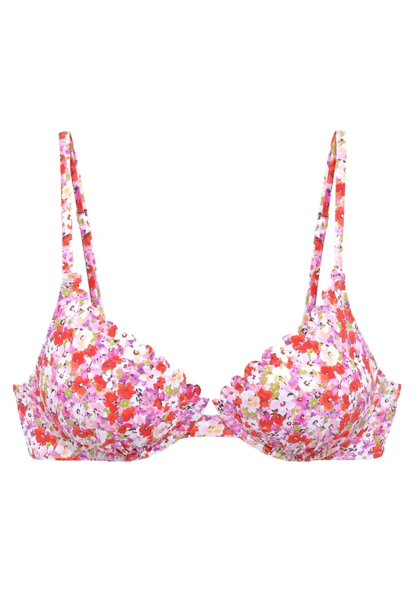 LASCANA LASCANA Bikini gornji dio  maslinasta / ljubičasta / klasično crvena / bijela