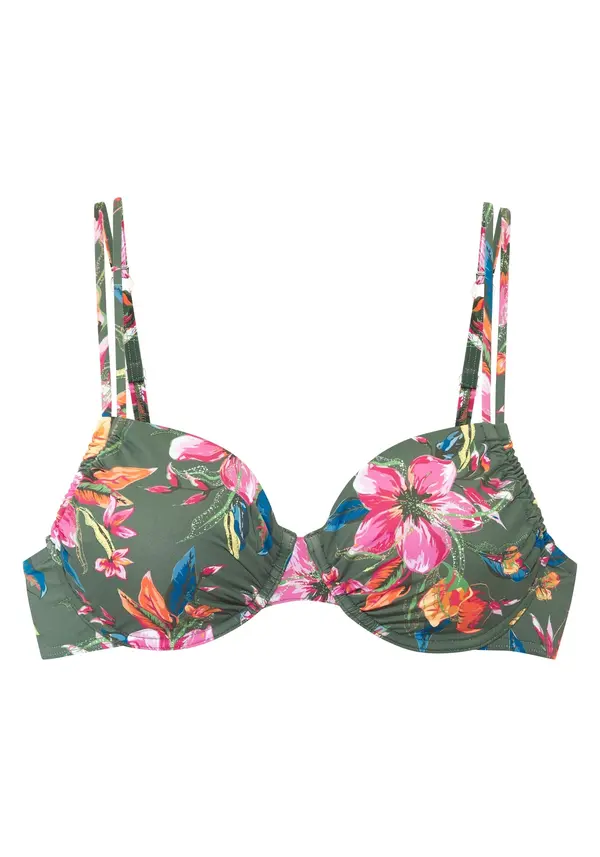 LASCANA LASCANA Bikini gornji dio  maslinasta / narančasta / roza
