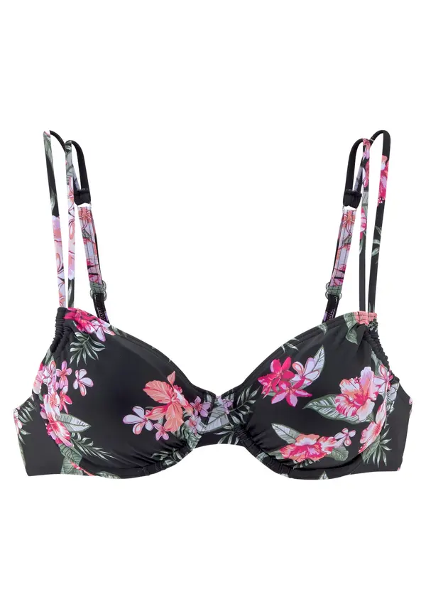 LASCANA LASCANA Bikini gornji dio  maslinasta / roza / pastelno roza / crna