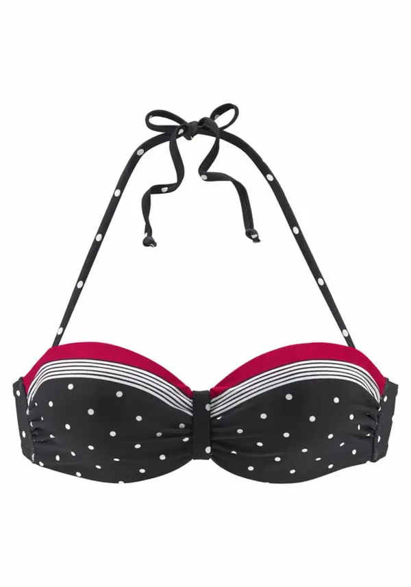 LASCANA LASCANA Bikini gornji dio 'Monroe'  roza / crna / bijela
