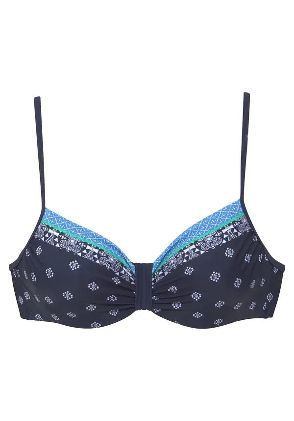 LASCANA LASCANA Bikini gornji dio  morsko plava / azur / svijetlozelena / bijela