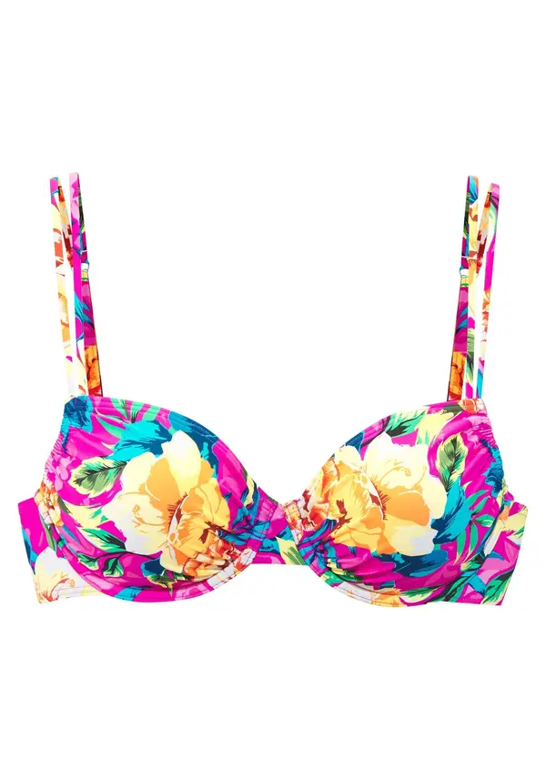 LASCANA LASCANA Bikini gornji dio  plava / žuta / svijetložuta / roza