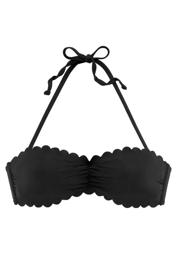 LASCANA LASCANA Bikini gornji dio 'Scallop'  crna