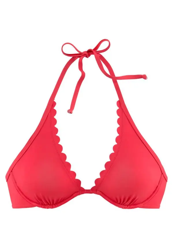 LASCANA LASCANA Bikini gornji dio 'Scallop'  jarko crvena