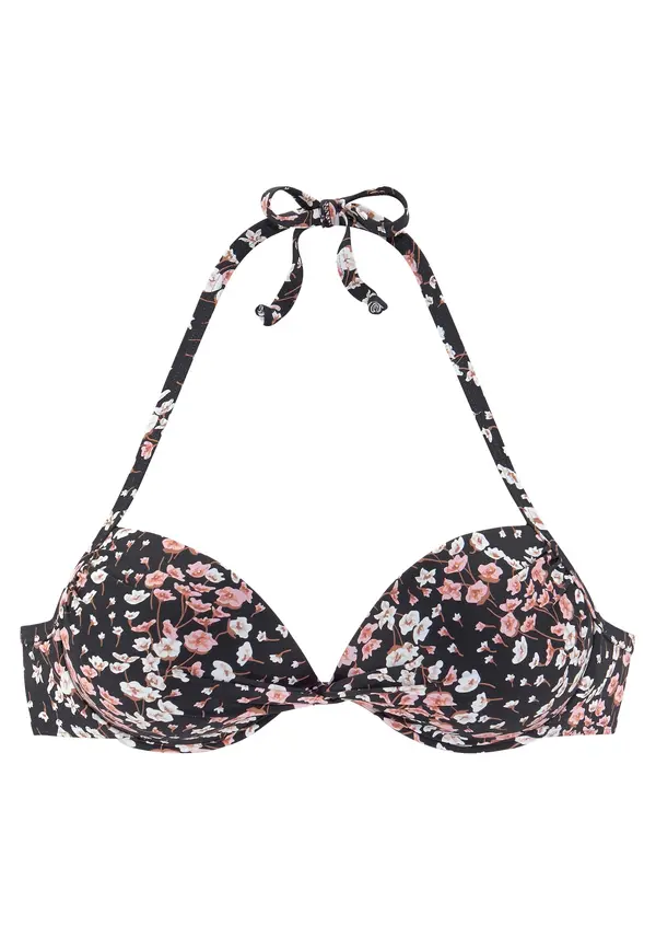 LASCANA LASCANA Bikini gornji dio  smeđa / prljavo roza / crna / bijela