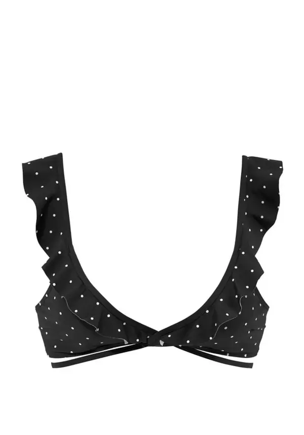 LASCANA LASCANA Bikini gornji dio 'Sparkle'  crna / bijela