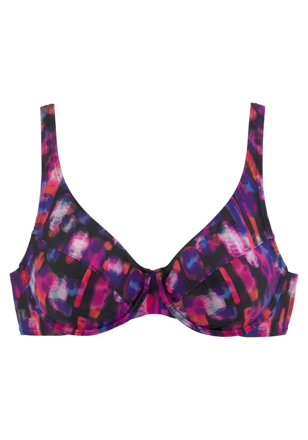 LASCANA LASCANA Bikini gornji dio  tamno ljubičasta / roza / crna