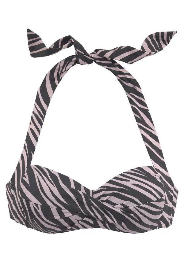 LASCANA LASCANA Bikini gornji dio  taupe siva / crna