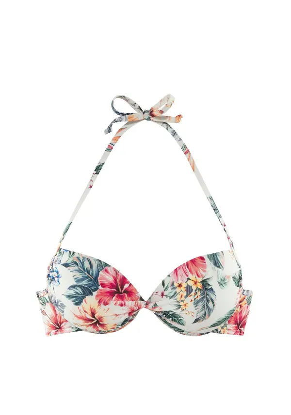 LASCANA LASCANA Bikini gornji dio  zelena / roza / burgund / bijela