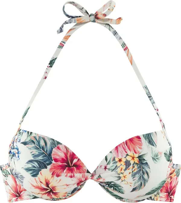 LASCANA LASCANA Bikini gornji dio  zelena / roza / burgund / bijela