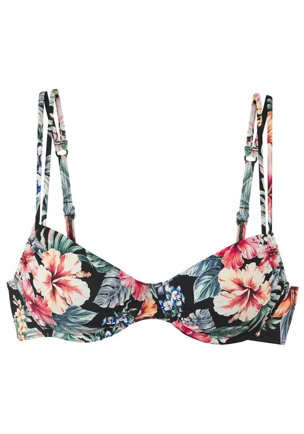 LASCANA LASCANA Bikini gornji dio  zelena / roza / crvena / crna