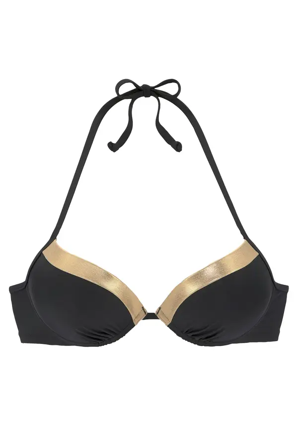 LASCANA LASCANA Bikini gornji dio  zlatno žuta / crna