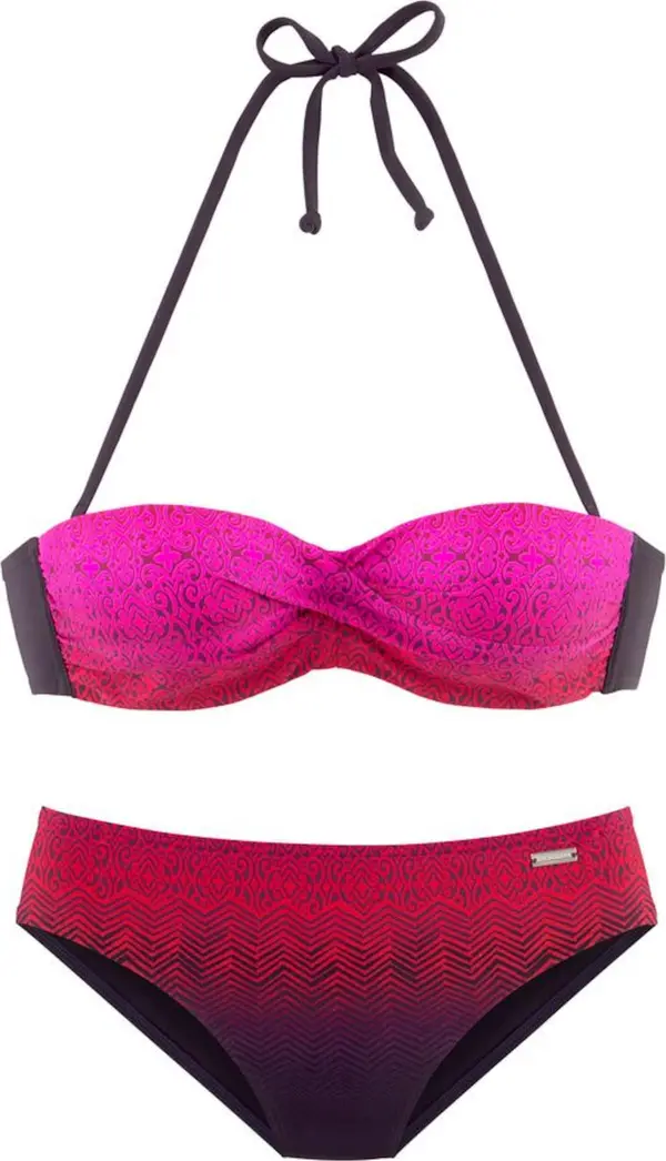 LASCANA LASCANA Bikini 'Iris'  roza / crvena / crna