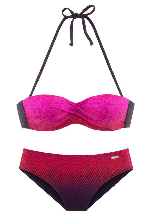 LASCANA LASCANA Bikini 'Iris'  roza / crvena / crna