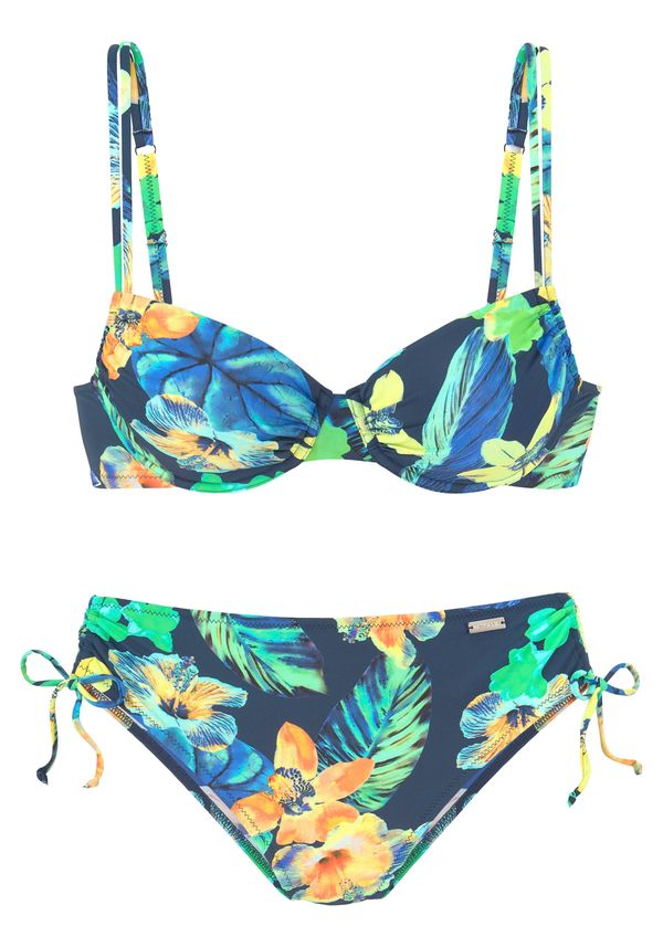 LASCANA LASCANA Bikini  mornarsko plava / tirkiz / neonsko zelena / narančasta