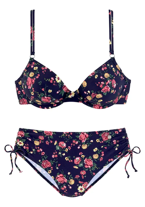 LASCANA LASCANA Bikini  mornarsko plava / žuta / smaragdno zelena / crvena