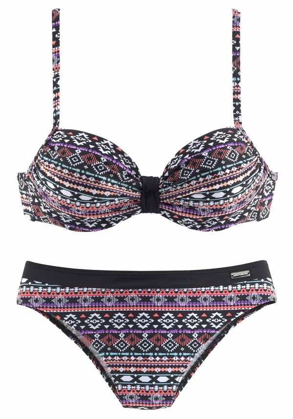 LASCANA LASCANA Bikini  morsko plava / ljubičasta / pastelno crvena / bijela