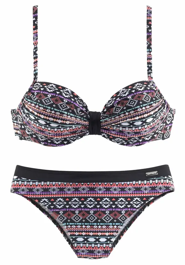 LASCANA LASCANA Bikini  morsko plava / ljubičasta / pastelno crvena / bijela