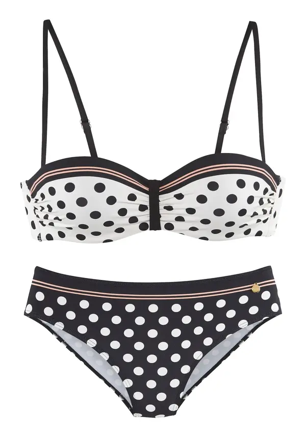 LASCANA LASCANA Bikini  narančasta / crna / bijela