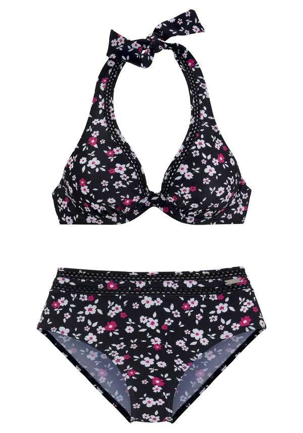 LASCANA LASCANA Bikini  roza / crna / bijela