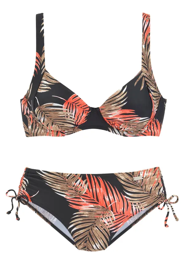 LASCANA LASCANA Bikini  smeđa / narančasta / crna / bijela
