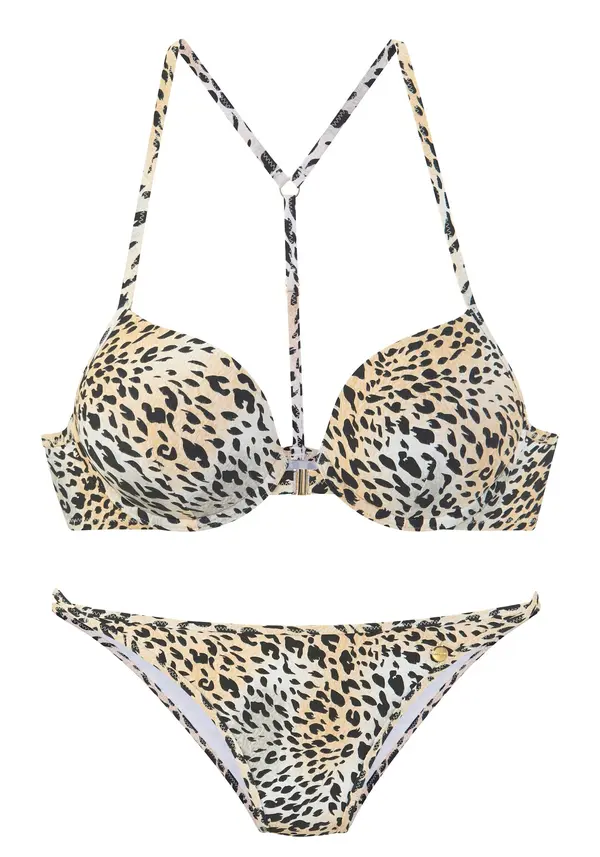 LASCANA LASCANA Bikini  svijetlobež / svijetlosiva / crna / bijela