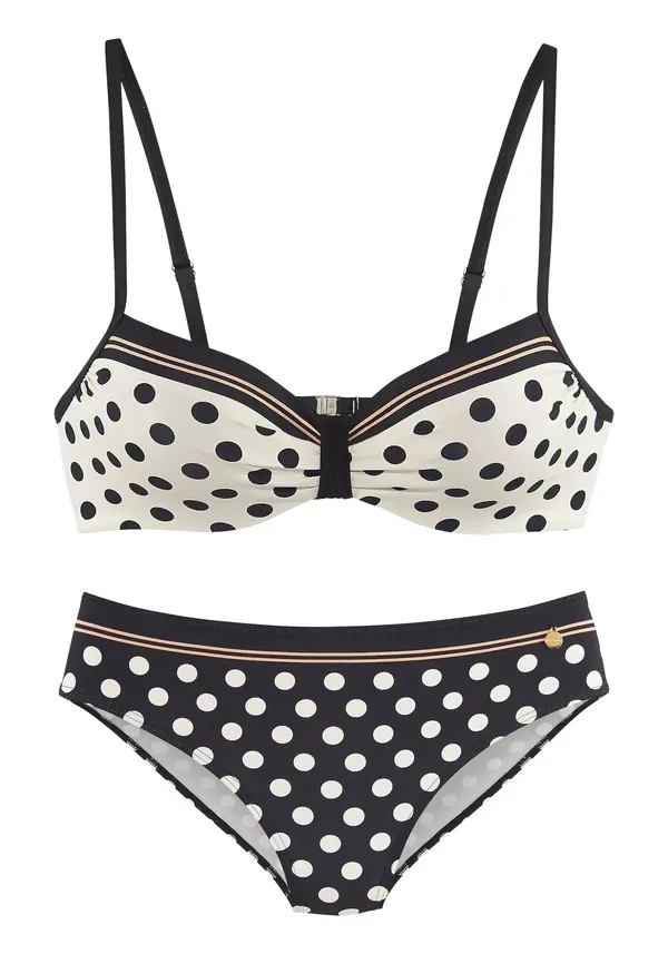 LASCANA LASCANA Bikini  tamo žuta / crna / bijela
