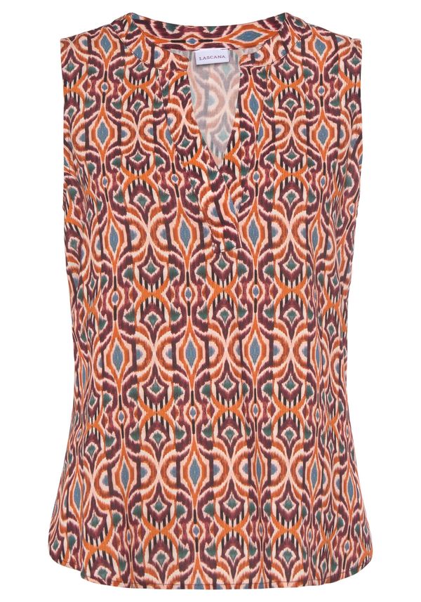 LASCANA LASCANA Bluza  bež / smeđa / tamno zelena / boja vina