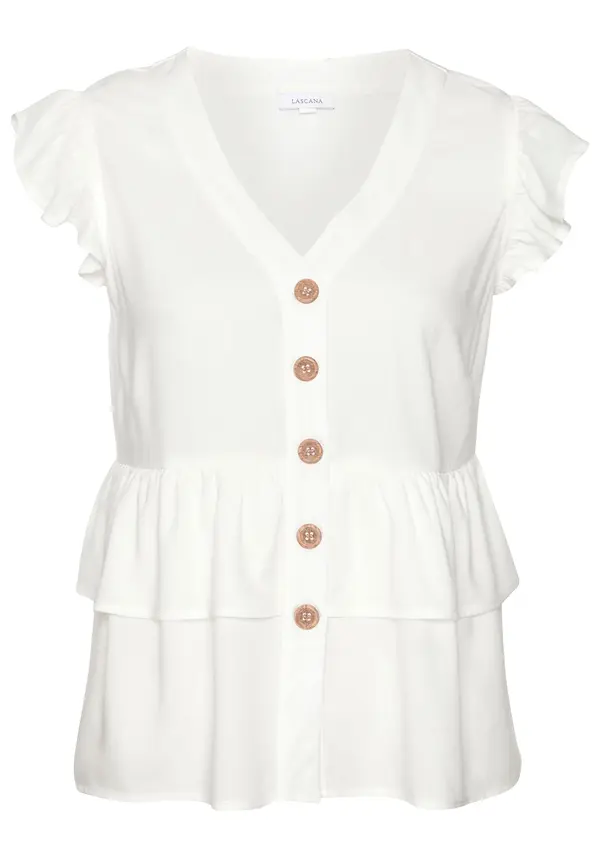 LASCANA LASCANA Bluza  biserno bijela