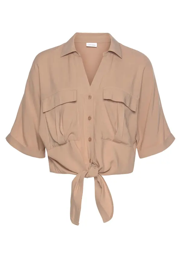 LASCANA LASCANA Bluza  boja devine dlake (camel)