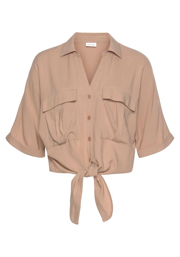 LASCANA LASCANA Bluza  boja devine dlake (camel)