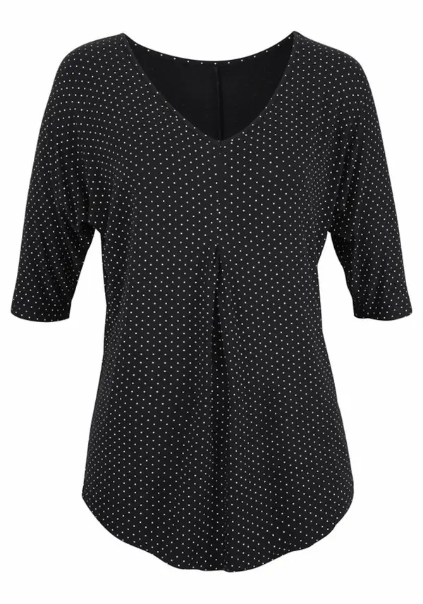 LASCANA LASCANA Bluza  crna / bijela
