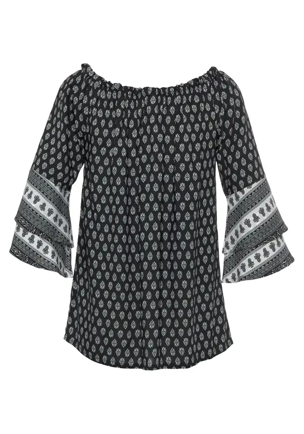 LASCANA LASCANA Bluza  crna / bijela