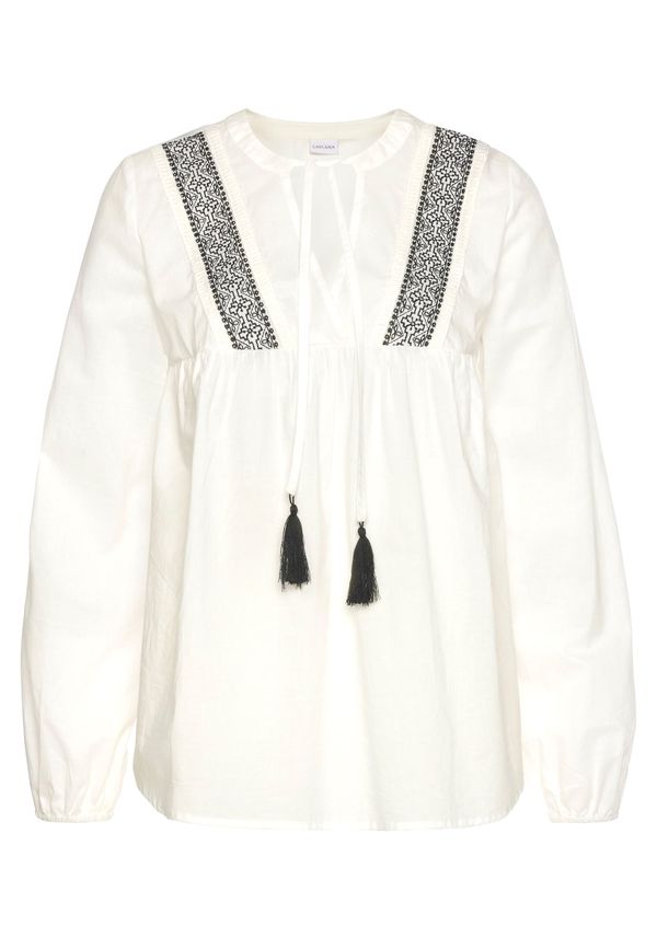 LASCANA LASCANA Bluza  crna / bijela