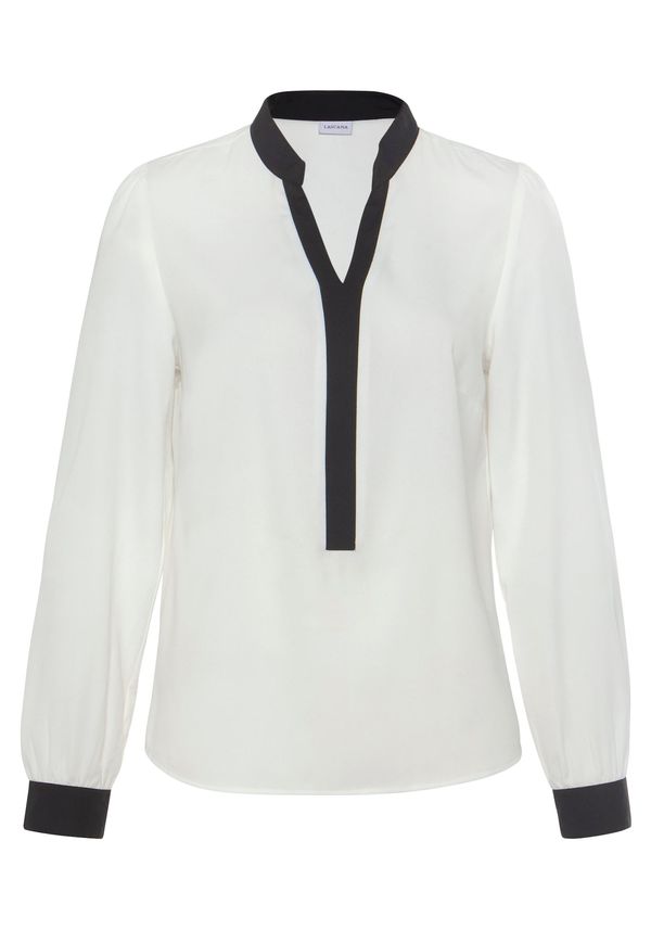 LASCANA LASCANA Bluza  ecru/prljavo bijela / crna