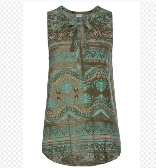 LASCANA LASCANA Bluza 'Foulard'  kaki / tamno zelena