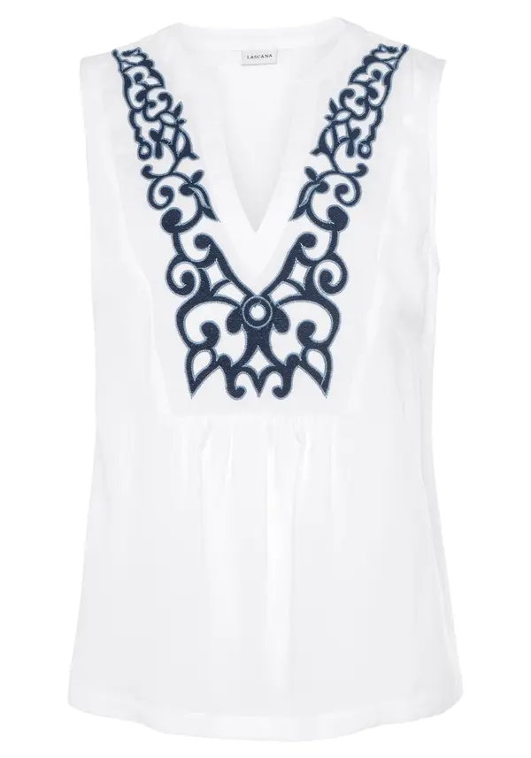 LASCANA LASCANA Bluza  morsko plava / bijela