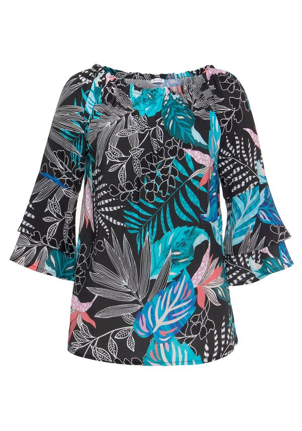 LASCANA LASCANA Bluza  plava / mornarsko plava / azur / bijela