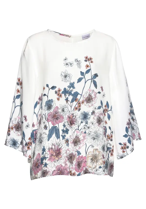 LASCANA LASCANA Bluza  plava / prljavo roza / bijela