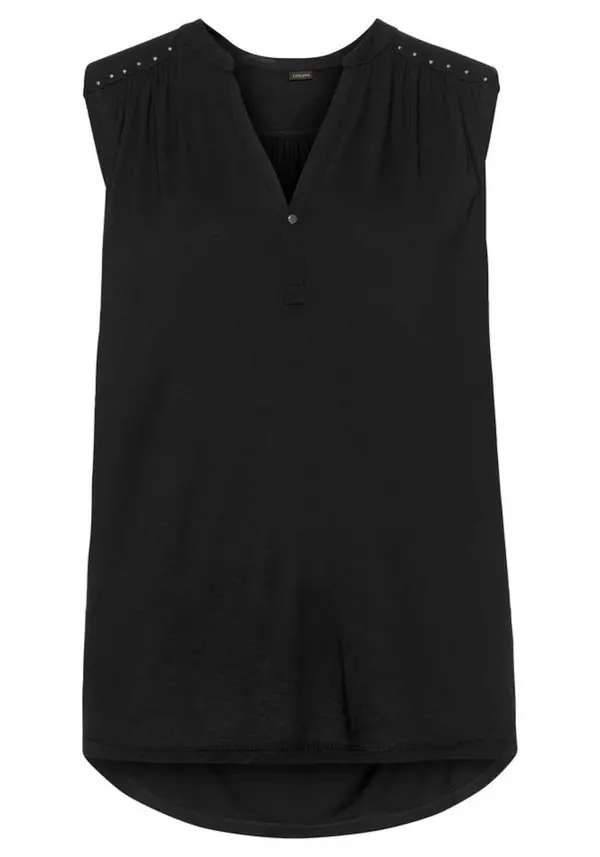 LASCANA LASCANA Bluza 'Silver Stud'  crna