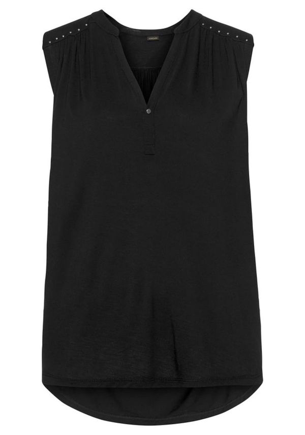 LASCANA LASCANA Bluza 'Silver Stud'  crna
